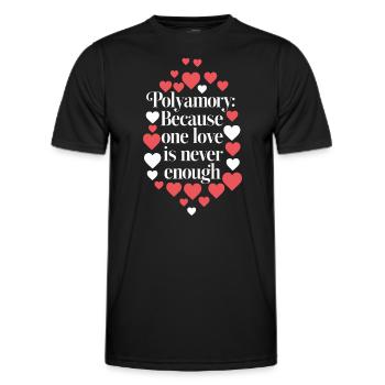 Communauté polyamoureuse Parentalité polyamoureuse - T-shirt sport Homme - noir - Devant - AI Model Male 178 dark (178cm)