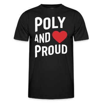 Communauté polyamoureuse Parentalité polyamoureuse - T-shirt sport Homme - noir - Devant - AI Model Male 178 dark (178cm)