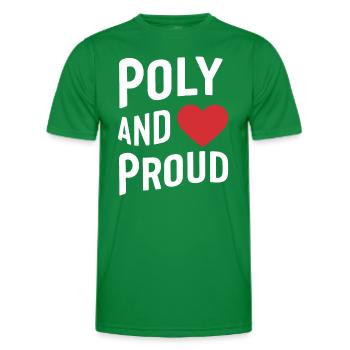 Communauté polyamoureuse Parentalité polyamoureuse - T-shirt sport Homme - vert - Devant - AI Model Male 178 dark (178cm)