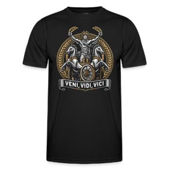 Jules César Histoire romaine Empire romain - T-shirt sport Homme - noir - Devant - AI Model Male 178 dark (178cm)