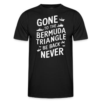 Disparitions mystérieuses dans le triangle des Bermudes - T-shirt sport Homme - noir - Devant - AI Model Male 178 dark (178cm)