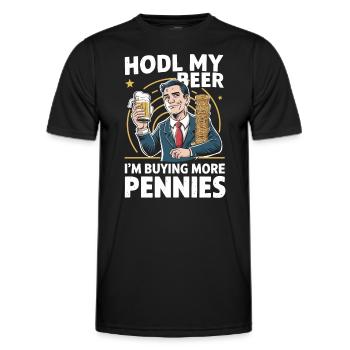 Stock market traders, forex traders, investor trading - Men's Functional T-Shirt - black - Front - AI Model Male 178 dark (178cm)