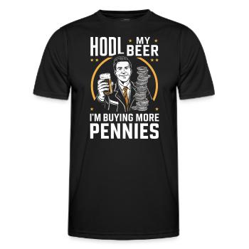 Stock market traders, forex traders, investor trading - Men's Functional T-Shirt - black - Front - AI Model Male 178 dark (178cm)