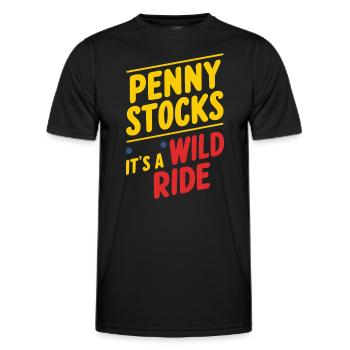 Stock market traders, forex traders, investor trading - Men's Functional T-Shirt - black - Front - AI Model Male 178 dark (178cm)