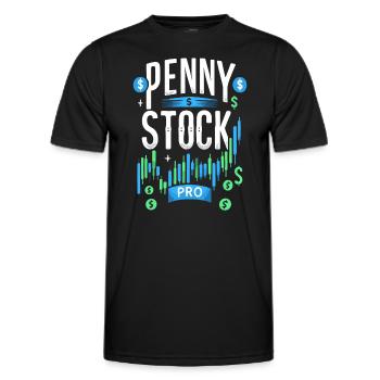 Stock market traders, forex traders, investor trading - Men's Functional T-Shirt - black - Front - AI Model Male 178 dark (178cm)