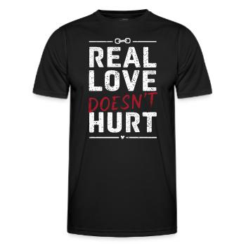 Sensibilisation à la violence conjugale - T-shirt sport Homme - noir - Devant - AI Model Male 178 dark (178cm)