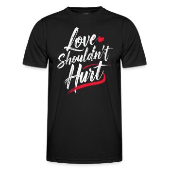 Raising awareness of domestic violence - Men's Functional T-Shirt - black - Front - AI Model Male 178 dark (178cm)