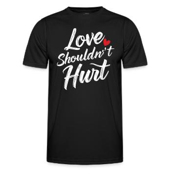 Sensibilisation à la violence conjugale - T-shirt sport Homme - noir - Devant - AI Model Male 178 dark (178cm)