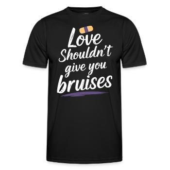Sensibilisation à la violence conjugale - T-shirt sport Homme - noir - Devant - AI Model Male 178 dark (178cm)