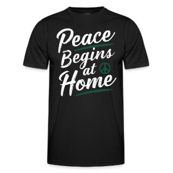 Sensibilisation à la violence conjugale - T-shirt sport Homme - noir - Devant - AI Model Male 178 dark (178cm)