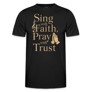 Musique chorale Chant religieux Musique confessionnelle - T-shirt sport Homme - noir - Devant - AI Model Male 178 dark (178cm)