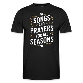 Musique chorale Chant religieux Musique confessionnelle - T-shirt sport Homme - noir - Devant - AI Model Male 178 dark (178cm)