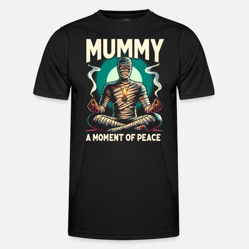Ghost Monster Meditation, Mindfulness, - Men's Functional T-Shirt - black