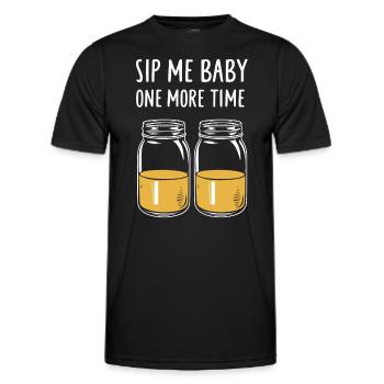 Benefits of Kombucha for Brewer Maker Tea Lover - Men's Functional T-Shirt - black - Front - AI Model Male 178 dark (178cm)