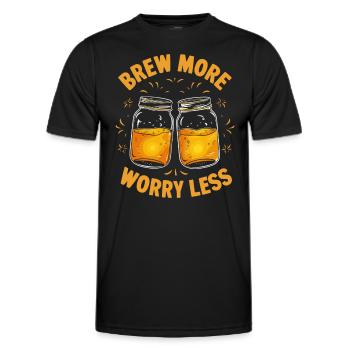 Benefits of Kombucha for Brewer Maker Tea Lover - Men's Functional T-Shirt - black - Front - AI Model Male 178 dark (178cm)