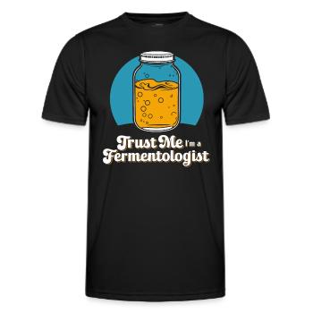 Benefits of Kombucha for Brewer Maker Tea Lover - Men's Functional T-Shirt - black - Front - AI Model Male 178 dark (178cm)