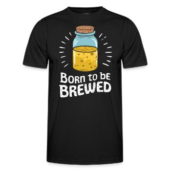 Benefits of Kombucha for Brewer Maker Tea Lover - Men's Functional T-Shirt - black - Front - AI Model Male 178 dark (178cm)