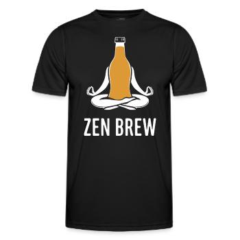 Benefits of Kombucha for Brewer Maker Tea Lover - Men's Functional T-Shirt - black - Front - AI Model Male 178 dark (178cm)