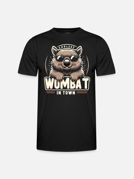 Feeling Wombat-Tastic Today - Funny Wombat - Men's Functional T-Shirt - black