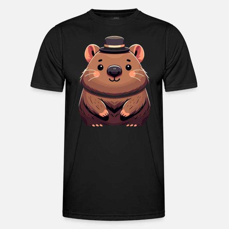 Feeling Wombat-Tastic Today - Funny Wombat - Men's Functional T-Shirt - black