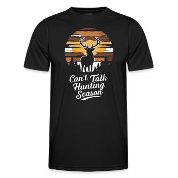 Erlebe Die Spannung Der Hirschjagd Im Wald Mit - Männer Funktions-T-Shirt - Schwarz - Vorne - AI Model Male 178 dark (178cm)