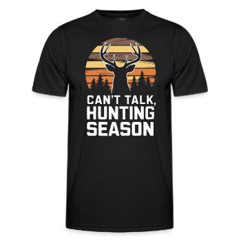 Erlebe Die Spannung Der Hirschjagd Im Wald Mit - Männer Funktions-T-Shirt - Schwarz - Vorne - AI Model Male 178 dark (178cm)