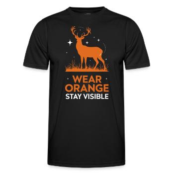 Erlebe Die Spannung Der Hirschjagd Im Wald Mit - Männer Funktions-T-Shirt - Schwarz - Vorne - AI Model Male 178 dark (178cm)