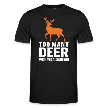 Erlebe Die Spannung Der Hirschjagd Im Wald Mit - Männer Funktions-T-Shirt - Schwarz - Vorne - AI Model Male 178 dark (178cm)