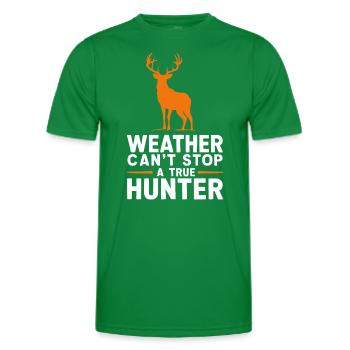 Erlebe Die Spannung Der Hirschjagd Im Wald Mit - Männer Funktions-T-Shirt - Kelly Green - Vorne - AI Model Male 178 dark (178cm)