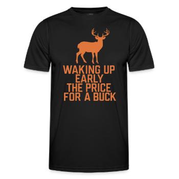 Erlebe Die Spannung Der Hirschjagd Im Wald Mit - Männer Funktions-T-Shirt - Schwarz - Vorne - AI Model Male 178 dark (178cm)