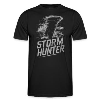 Erlebe Die Faszinierende Welt Des Tornadojagens - Männer Funktions-T-Shirt - Schwarz - Vorne - AI Model Male 178 dark (178cm)