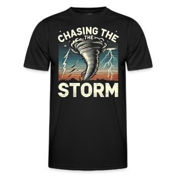 Erlebe Die Faszinierende Welt Des Tornadojagens - Männer Funktions-T-Shirt - Schwarz - Vorne - AI Model Male 178 dark (178cm)