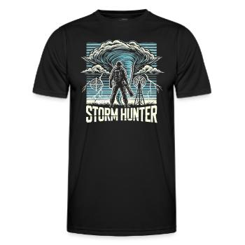 Erlebe Die Faszinierende Welt Des Tornadojagens - Männer Funktions-T-Shirt - Schwarz - Vorne - AI Model Male 178 dark (178cm)
