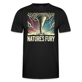 Erlebe Die Faszinierende Welt Des Tornadojagens - Männer Funktions-T-Shirt - Schwarz - Vorne - AI Model Male 178 dark (178cm)