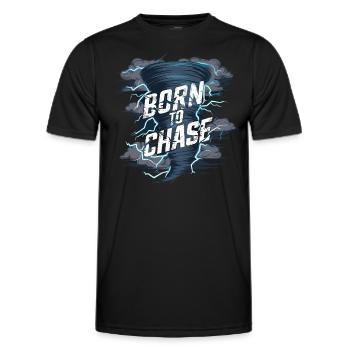 Erlebe Die Faszinierende Welt Des Tornadojagens - Männer Funktions-T-Shirt - Schwarz - Vorne - AI Model Male 178 dark (178cm)