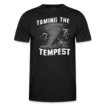 Erlebe Die Faszinierende Welt Des Tornadojagens - Männer Funktions-T-Shirt - Schwarz - Vorne - AI Model Male 178 dark (178cm)