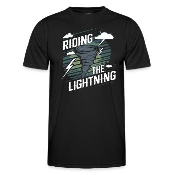 Erlebe Die Faszinierende Welt Des Tornadojagens - Männer Funktions-T-Shirt - Schwarz - Vorne - AI Model Male 178 dark (178cm)