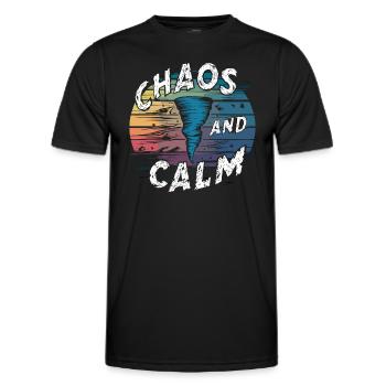 Erlebe Die Faszinierende Welt Des Tornadojagens - Männer Funktions-T-Shirt - Schwarz - Vorne - AI Model Male 178 dark (178cm)