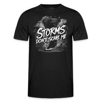 Erlebe Die Faszinierende Welt Des Tornadojagens - Männer Funktions-T-Shirt - Schwarz - Vorne - AI Model Male 178 dark (178cm)