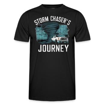 Erlebe Die Faszinierende Welt Des Tornadojagens - Männer Funktions-T-Shirt - Schwarz - Vorne - AI Model Male 178 dark (178cm)