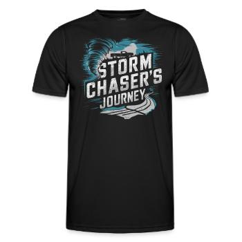Erlebe Die Faszinierende Welt Des Tornadojagens - Männer Funktions-T-Shirt - Schwarz - Vorne - AI Model Male 178 dark (178cm)