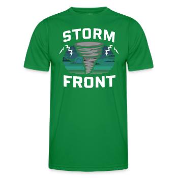 Experience the fascinating world of tornado hunting - Men's Functional T-Shirt - kelly green - Front - AI Model Male 178 dark (178cm)