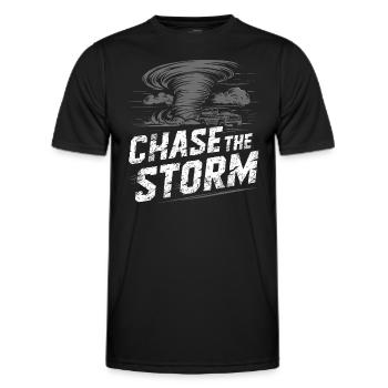 Erlebe Die Faszinierende Welt Des Tornadojagens - Männer Funktions-T-Shirt - Schwarz - Vorne - AI Model Male 178 dark (178cm)