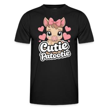 Amoureux des chevaux, soins aux poulains, équitation, passion - T-shirt sport Homme - noir - Devant - AI Model Male 178 dark (178cm)