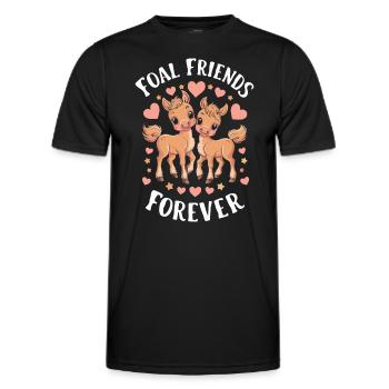 Amoureux des chevaux, soins aux poulains, équitation, passion - T-shirt sport Homme - noir - Devant - AI Model Male 178 dark (178cm)