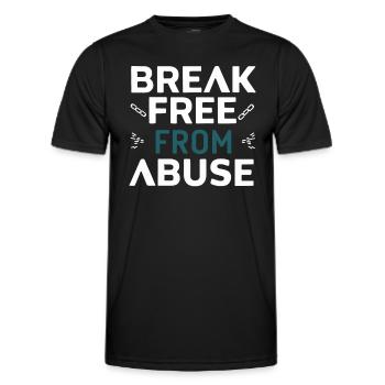 Sensibilisation à la violence domestique - T-shirt sport Homme - noir - Devant - AI Model Male 178 dark (178cm)