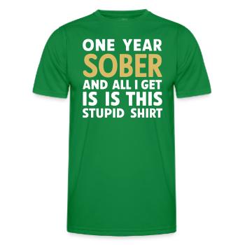 Genesung Nach Alkoholabhängigkeit Nüchternheit Aa - Männer Funktions-T-Shirt - Kelly Green - Vorne - AI Model Male 178 dark (178cm)