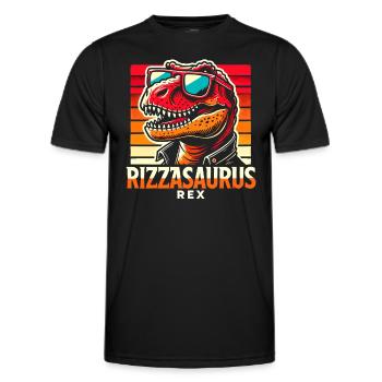 Rizzler Culture with Dinosaur Art and T-Rex - Men's Functional T-Shirt - black - Front - AI Model Male 178 dark (178cm)