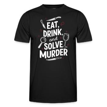 Meurtre Mystère Tenue De Dîner, Fête, Scène De Crime - T-shirt sport Homme - noir - Devant - AI Model Male 178 dark (178cm)