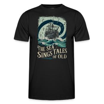 Sailors Sea Shanty Singing Ship Adventures - Men's Functional T-Shirt - black - Front - AI Model Male 178 dark (178cm)